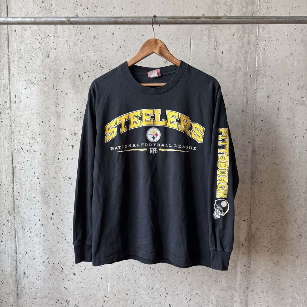 NFL Pittsburgh Steelers Long Sleeve T-Shirt Size M Black